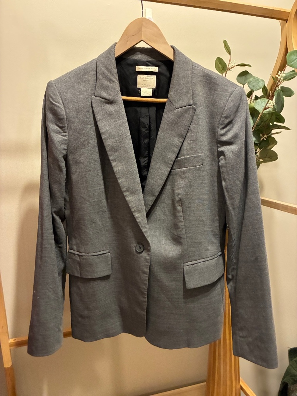 Club Monaco Grey Single Button Blazer